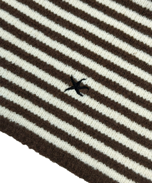 THECOLDESTMOMENT(ザコールデストモーメント)の「TCM mini logo stripe muffler (brown/cream)(マフラー・レディース・その他・ONE SIZE)」の4枚目の写真