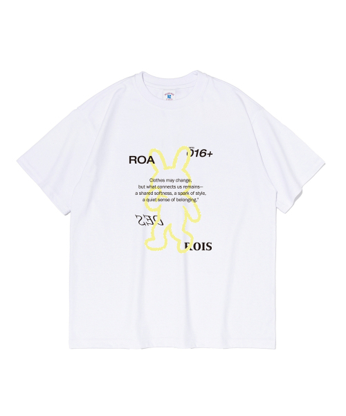 ROIDESROIS(ロワデロワ)の「スプレープリンティングラビット半袖Tシャツ(ホワイト)(Tシャツ/カットソー・レディース・その他・S/M/L/2XL/XL)」の1枚目の写真