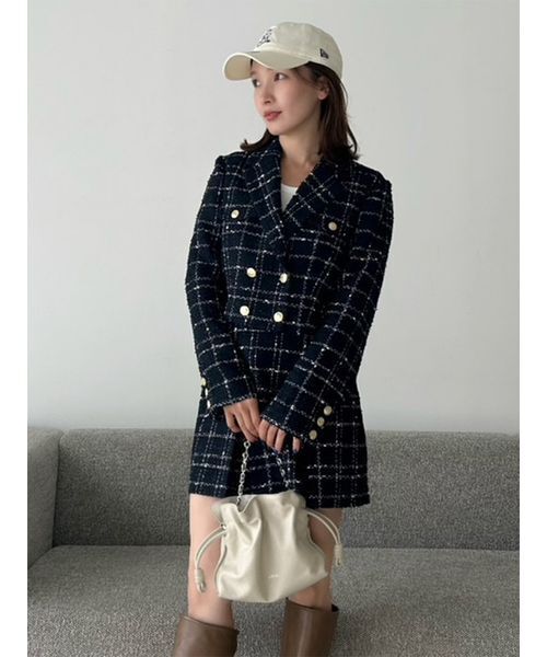 SNIDEL（スナイデル）の「バリエツイードスカート（スカート・レディース・サックスブルー/ネイビー/イエロー・1/0）」の5枚目の写真