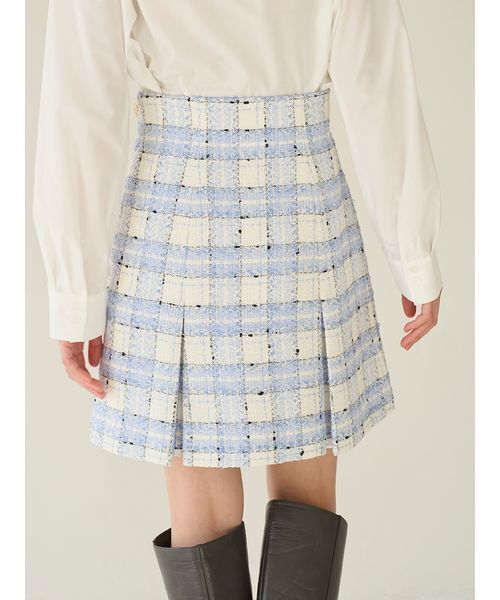 SNIDEL（スナイデル）の「バリエツイードスカート（スカート・レディース・サックスブルー/ネイビー/イエロー・1/0）」の8枚目の写真