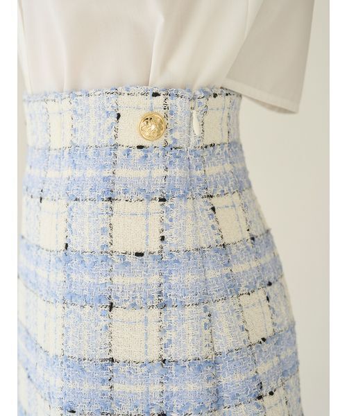 SNIDEL（スナイデル）の「バリエツイードスカート（スカート・レディース・サックスブルー/ネイビー/イエロー・1/0）」の11枚目の写真