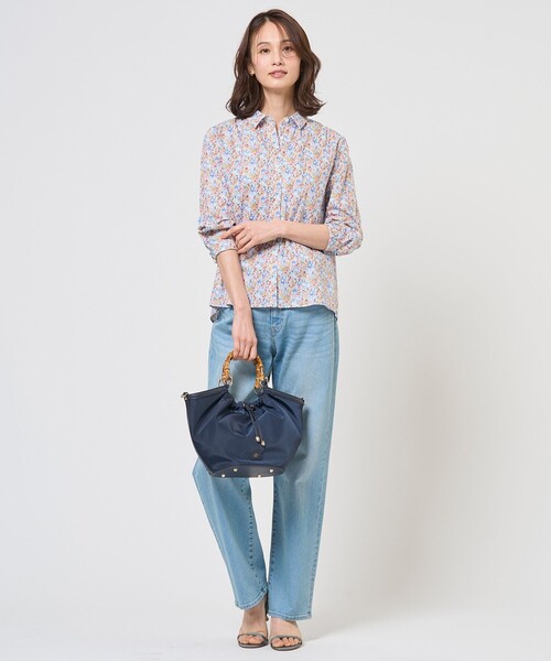 J.PRESS(ジェイプレス)の「【一枚で着映え】Liberty Rachel & Michelle シャツカラー ブラウス(シャツ/ブラウス・レディース・ピンク系5/サックスブルー系5・9/11)」の3枚目の写真