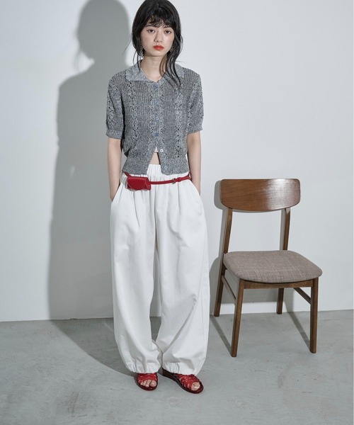 THE YOn(ザヨン)の「バルーンヘムイージーワイドバレルパンツ(その他パンツ・レディース・ベージュ/チャコールグレー/ピンク/オフホワイト・FREE)」の2枚目の写真