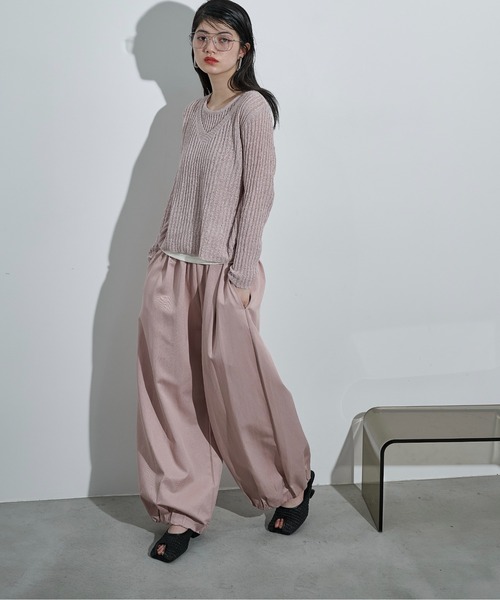 THE YOn(ザヨン)の「バルーンヘムイージーワイドパンツ(その他パンツ・レディース・ベージュ/チャコールグレー/ピンク・FREE)」の1枚目の写真