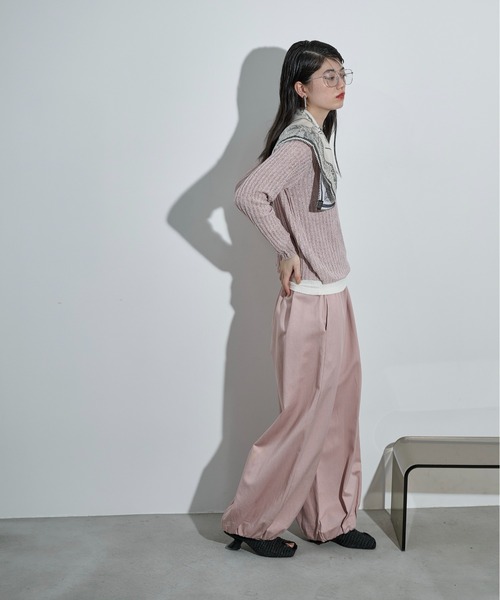 THE YOn(ザヨン)の「バルーンヘムイージーワイドパンツ(その他パンツ・レディース・ベージュ/チャコールグレー/ピンク・FREE)」の11枚目の写真