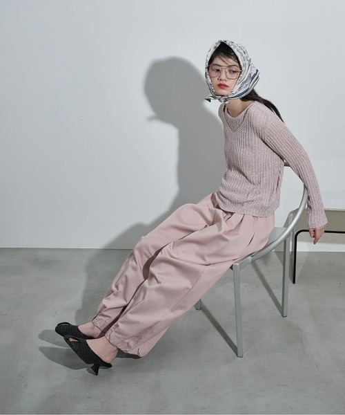 THE YOn(ザヨン)の「バルーンヘムイージーワイドパンツ(その他パンツ・レディース・ベージュ/チャコールグレー/ピンク・FREE)」の18枚目の写真