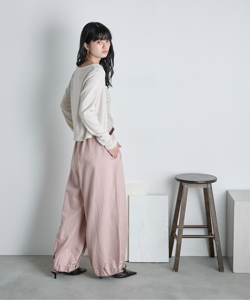THE YOn(ザヨン)の「バルーンヘムイージーワイドパンツ(その他パンツ・レディース・ベージュ/チャコールグレー/ピンク・FREE)」の22枚目の写真