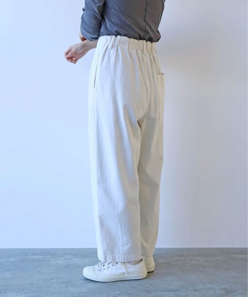 yuni(ユニ )の「60/2強撚コットン バックゴムパンツ 1701PT020261(その他パンツ・レディース・ライトピンク/ライトグレー・FREE)」の14枚目の写真