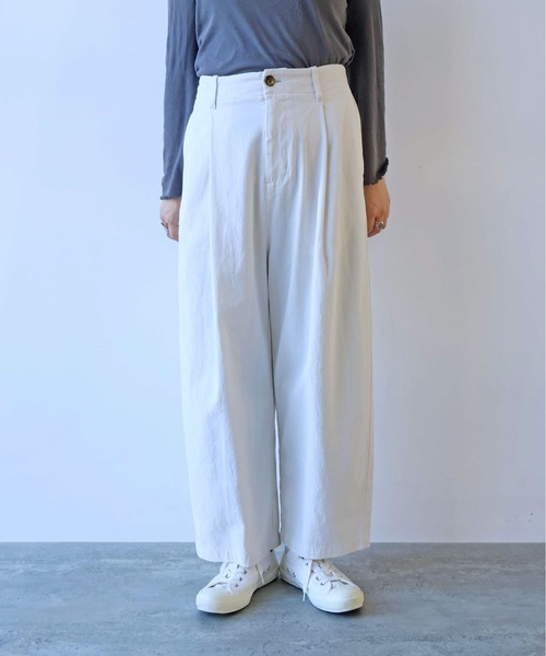 yuni(ユニ )の「60/2強撚コットン バックゴムパンツ 1701PT020261(その他パンツ・レディース・ライトピンク/ライトグレー・FREE)」の16枚目の写真