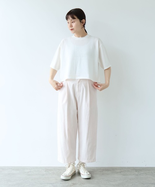 yuni(ユニ )の「60/2強撚コットン バックゴムパンツ 1701PT020261(その他パンツ・レディース・ライトピンク/ライトグレー・FREE)」の19枚目の写真