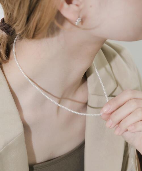 SMELLY（スメリー）の「ステンレスパールネックレス（ネックレス・レディース・ホワイト・-）」の3枚目の写真