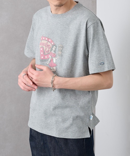 DISCUS(ディスカス)の「【DISCUS】ヴィンテージライク グラフィック Tシャツ 6282-7708 MNY / オーバーサイズ アメカジ ストリート 半袖(Tシャツ/カットソー・メンズ・グレー/オフホワイト/ブラック・M/L)」の16枚目の写真