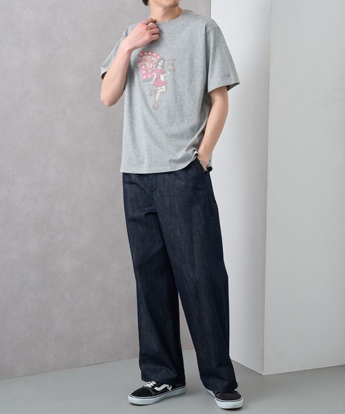DISCUS(ディスカス)の「【DISCUS】ヴィンテージライク グラフィック Tシャツ 6282-7708 MNY / オーバーサイズ アメカジ ストリート 半袖(Tシャツ/カットソー・メンズ・グレー/オフホワイト/ブラック・M/L)」の19枚目の写真