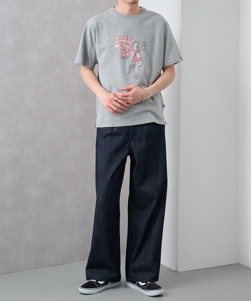DISCUS(ディスカス)の「【DISCUS】ヴィンテージライク グラフィック Tシャツ 6282-7708 MNY / オーバーサイズ アメカジ ストリート 半袖(Tシャツ/カットソー・メンズ・グレー/オフホワイト/ブラック・M/L)」の20枚目の写真