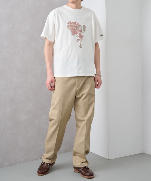DISCUS(ディスカス)の「【DISCUS】ヴィンテージライク グラフィック Tシャツ 6282-7708 MNY / オーバーサイズ アメカジ ストリート 半袖(Tシャツ/カットソー・メンズ・グレー/オフホワイト/ブラック・M/L)」の8枚目の写真
