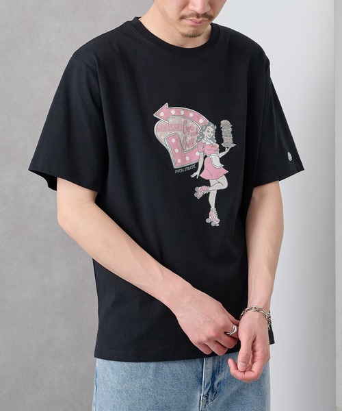 DISCUS(ディスカス)の「【DISCUS】ヴィンテージライク グラフィック Tシャツ 6282-7708 MNY / オーバーサイズ アメカジ ストリート 半袖(Tシャツ/カットソー・メンズ・グレー/オフホワイト/ブラック・M/L)」の11枚目の写真