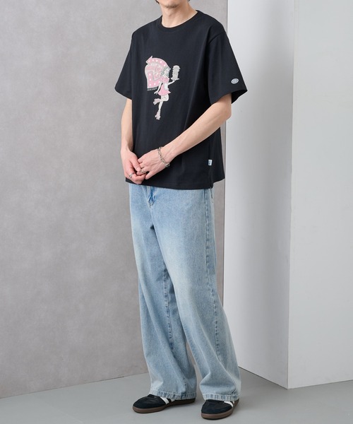 DISCUS(ディスカス)の「【DISCUS】ヴィンテージライク グラフィック Tシャツ 6282-7708 MNY / オーバーサイズ アメカジ ストリート 半袖(Tシャツ/カットソー・メンズ・グレー/オフホワイト/ブラック・M/L)」の13枚目の写真