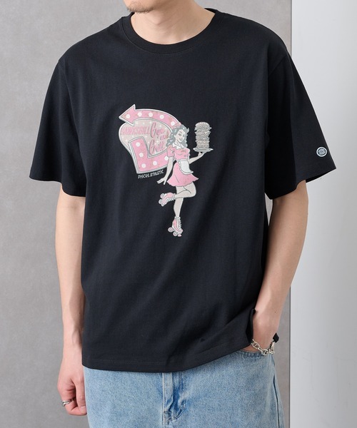 DISCUS(ディスカス)の「【DISCUS】ヴィンテージライク グラフィック Tシャツ 6282-7708 MNY / オーバーサイズ アメカジ ストリート 半袖(Tシャツ/カットソー・メンズ・グレー/オフホワイト/ブラック・M/L)」の9枚目の写真