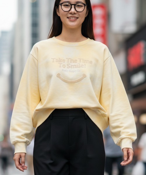 RUSTY(ラスティ)の「【RUSTY/ラスティー】クルースウェット トレーナー/タイダイ(スウェット・レディース・ベージュ/ブルー/パープル系その他・MEDIUM/LARGE)」の1枚目の写真