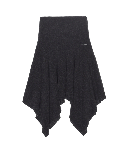 NICK&NICOLE(ニックアンドニコール)の「ASYMMETRIC HEM WOOL SKIRT_CHARCOAL(スカート・レディース・その他・FREE)」の4枚目の写真