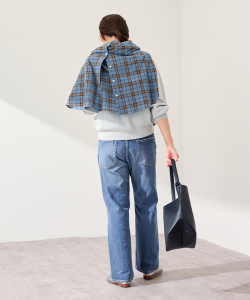 FRAMeWORK（フレームワーク）の「コットンウールチェックレギュラーシャツ（シャツ/ブラウス・レディース・グリーン/ブルー・FREE）」の9枚目の写真