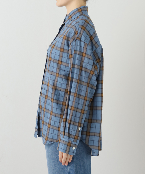 FRAMeWORK（フレームワーク）の「コットンウールチェックレギュラーシャツ（シャツ/ブラウス・レディース・グリーン/ブルー・FREE）」の14枚目の写真