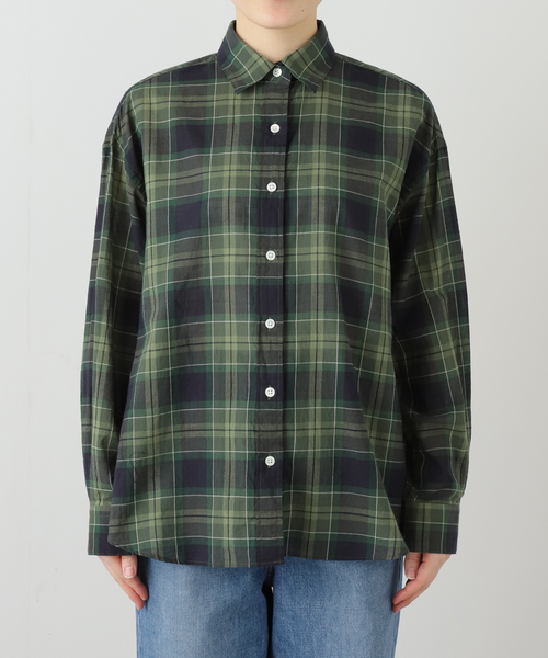 FRAMeWORK（フレームワーク）の「コットンウールチェックレギュラーシャツ（シャツ/ブラウス・レディース・グリーン/ブルー・FREE）」の21枚目の写真