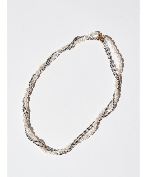 ELENDEEK(エレンディーク)の「パール&チェーンダブルネックレス(ネックレス・レディース・シルバー/ゴールド・FREE)」の1枚目の写真