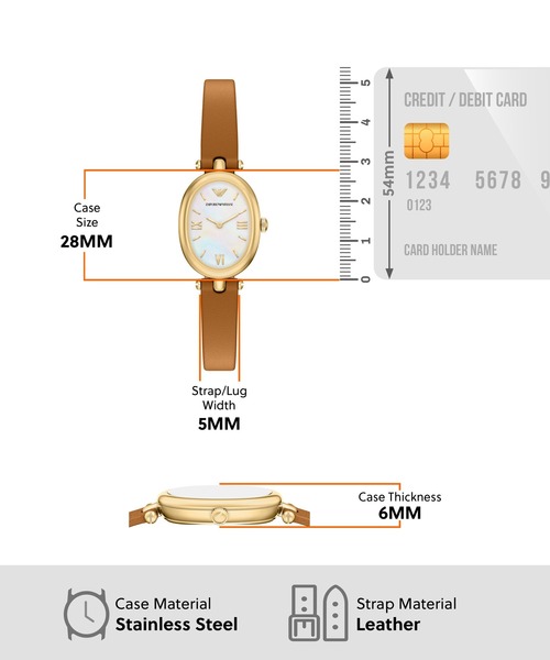 EMPORIO ARMANI（エンポリオアルマーニ）の「エンポリオ・アルマーニ 腕時計 レディース アナログ レザー AR11780（アナログ腕時計・レディース・ブラウン・FREE）」の5枚目の写真