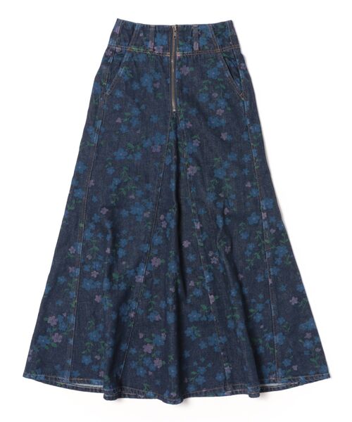 SOMETHING（サムシング）の「【GISELe 4月号掲載】atelier SOMETHING　MERMAID SKIRT/マーメイドスカート【FLOWERプリント】（デニムスカート・レディース・ダークインディゴブルー・X-SMALL/SMALL/MEDIUM）」の12枚目の写真