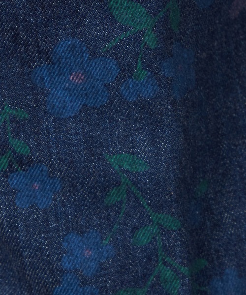 SOMETHING（サムシング）の「【GISELe 4月号掲載】atelier SOMETHING　MERMAID SKIRT/マーメイドスカート【FLOWERプリント】（デニムスカート・レディース・ダークインディゴブルー・X-SMALL/SMALL/MEDIUM）」の9枚目の写真