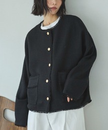 DOUX ARCHIVES（ドゥアルシーヴ）の「ドルマンツイードノーカラージャケット（ノーカラージャケット）」