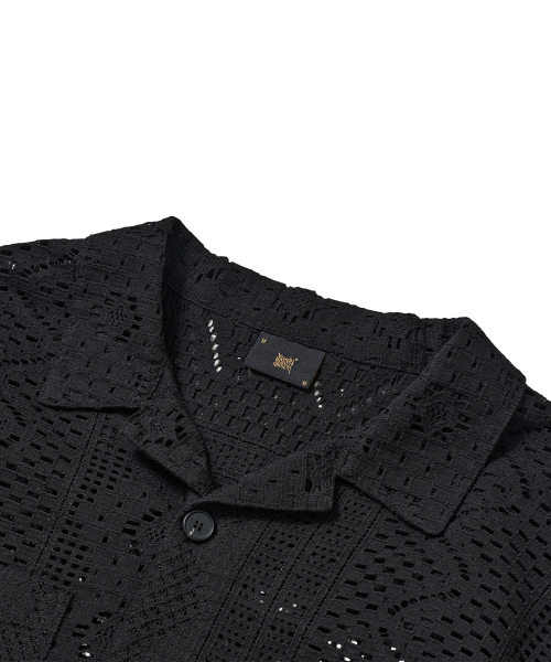 BROWNBREATH(ブラウンブレス)の「CROCHET OPEN COLLAR SHIRTS - BLACK(シャツ/ブラウス・レディース・その他・S/M/L/XL)」の3枚目の写真