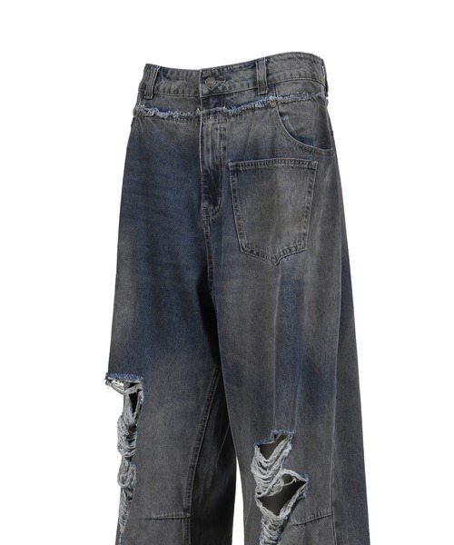 Jaded London(ジェイデッドロンドン)の「DOUBLE WAISTBAND COLOSSUS(デニムパンツ・メンズ・ブルー・30/26/28)」の4枚目の写真