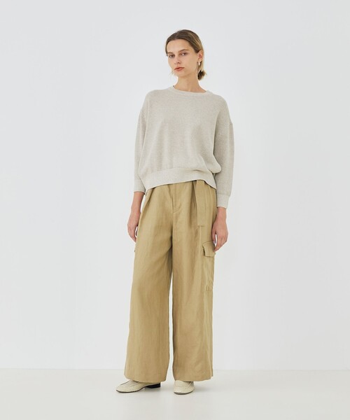 GALERIE VIE（ギャルリー ヴィー）の「【WEB先行予約】ドライカノコ クルーネックプルオーバー（ニット/セーター・レディース・ライトブルー/ベージュ/ライトグレー・FREE）」の4枚目の写真