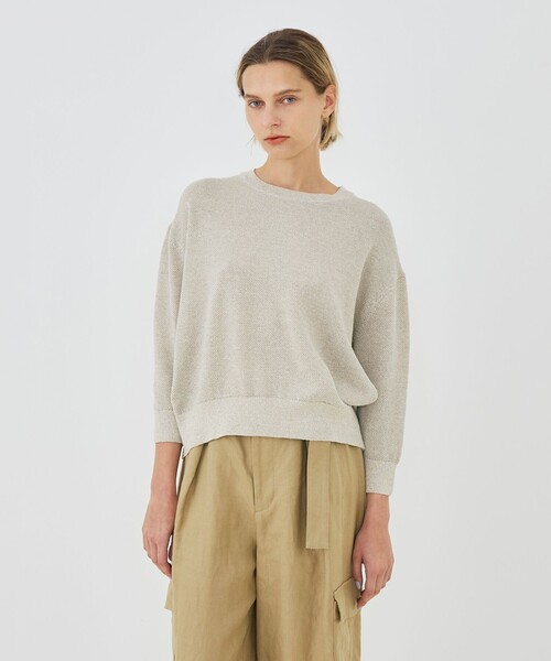 GALERIE VIE（ギャルリー ヴィー）の「【WEB先行予約】ドライカノコ クルーネックプルオーバー（ニット/セーター・レディース・ライトブルー/ベージュ/ライトグレー・FREE）」の5枚目の写真