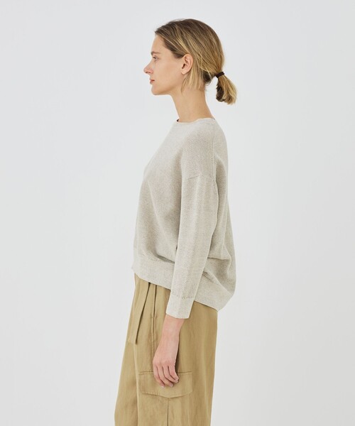 GALERIE VIE（ギャルリー ヴィー）の「【WEB先行予約】ドライカノコ クルーネックプルオーバー（ニット/セーター・レディース・ライトブルー/ベージュ/ライトグレー・FREE）」の6枚目の写真