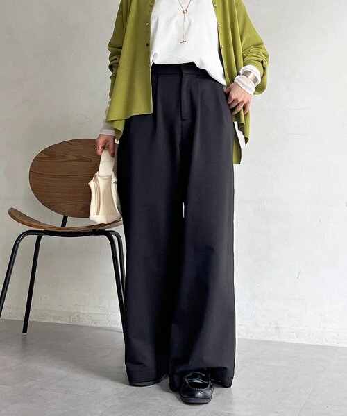 un dix cors（アンディコール）の「タックパンツ（その他パンツ・レディース・グレー/ライトベージュ/ブラック・FREE）」の14枚目の写真