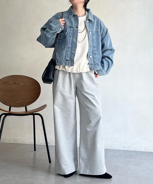 un dix cors（アンディコール）の「タックパンツ（その他パンツ・レディース・グレー/ライトベージュ/ブラック・FREE）」の7枚目の写真