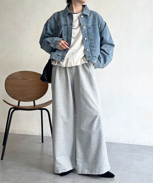 un dix cors（アンディコール）の「タックパンツ（その他パンツ・レディース・グレー/ライトベージュ/ブラック・FREE）」の9枚目の写真