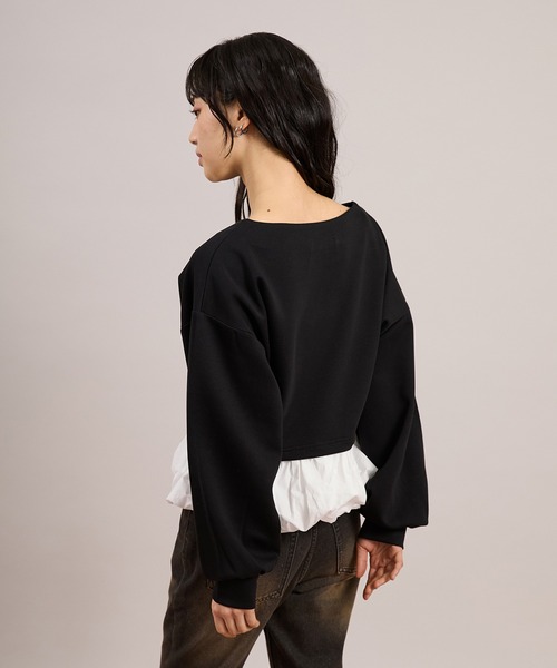apres jour mignon(アプレジュールミニョン)の「バルーンポンチプルオーバー(Tシャツ/カットソー・レディース・グレー/ブラック・LARGE/フリー)」の9枚目の写真