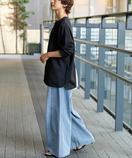 JOURNAL STANDARD relume(ジャーナルスタンダード レリューム)の「《追加 / 新色》オーバーサイズロングスウェット(スウェット・レディース・イエロー/ブラウン/ホワイト系その他/ブラック・FREE)」の8枚目の写真