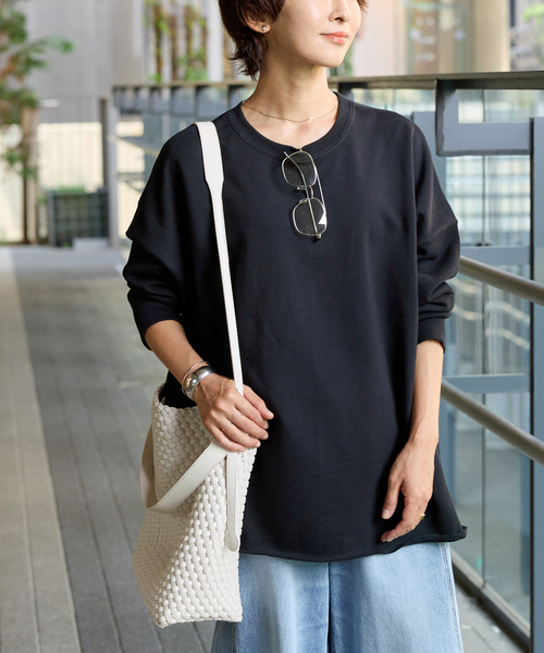 JOURNAL STANDARD relume(ジャーナルスタンダード レリューム)の「《追加 / 新色》オーバーサイズロングスウェット(スウェット・レディース・イエロー/ブラウン/ホワイト系その他/ブラック・FREE)」の10枚目の写真