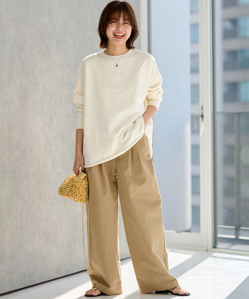 JOURNAL STANDARD relume(ジャーナルスタンダード レリューム)の「《追加 / 新色》オーバーサイズロングスウェット(スウェット・レディース・イエロー/ブラウン/ホワイト系その他/ブラック・FREE)」の14枚目の写真