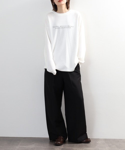 FUNALIVE（ファンアライブ）の「ソフトタッチ　ストレッチ　長袖　Tシャツ（Tシャツ/カットソー・メンズ・ブラック/オフホワイト・L/M）」の5枚目の写真