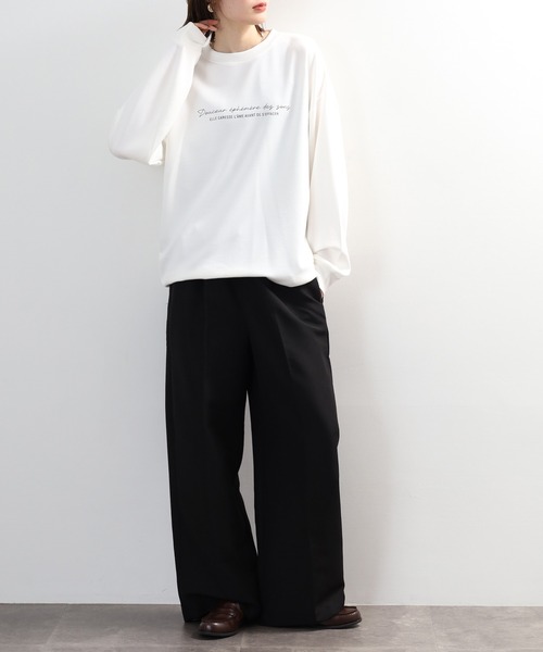 FUNALIVE（ファンアライブ）の「ソフトタッチ　ストレッチ　長袖　Tシャツ（Tシャツ/カットソー・メンズ・ブラック/オフホワイト・L/M）」の6枚目の写真