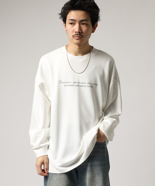 FUNALIVE（ファンアライブ）の「ソフトタッチ　ストレッチ　長袖　Tシャツ（Tシャツ/カットソー・メンズ・ブラック/オフホワイト・L/M）」の9枚目の写真