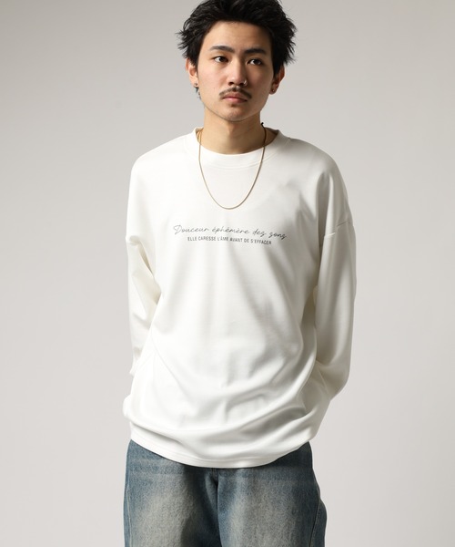 FUNALIVE（ファンアライブ）の「ソフトタッチ　ストレッチ　長袖　Tシャツ（Tシャツ/カットソー・メンズ・ブラック/オフホワイト・L/M）」の12枚目の写真