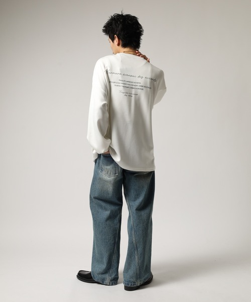 FUNALIVE（ファンアライブ）の「ソフトタッチ　ストレッチ　長袖　Tシャツ（Tシャツ/カットソー・メンズ・ブラック/オフホワイト・L/M）」の18枚目の写真