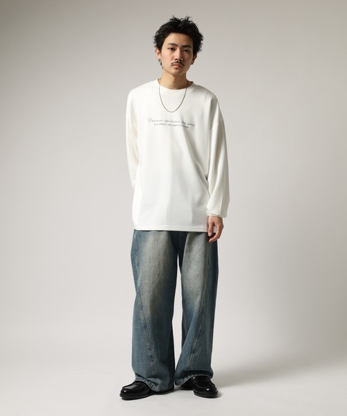 FUNALIVE（ファンアライブ）の「ソフトタッチ　ストレッチ　長袖　Tシャツ（Tシャツ/カットソー・メンズ・ブラック/オフホワイト・L/M）」の16枚目の写真